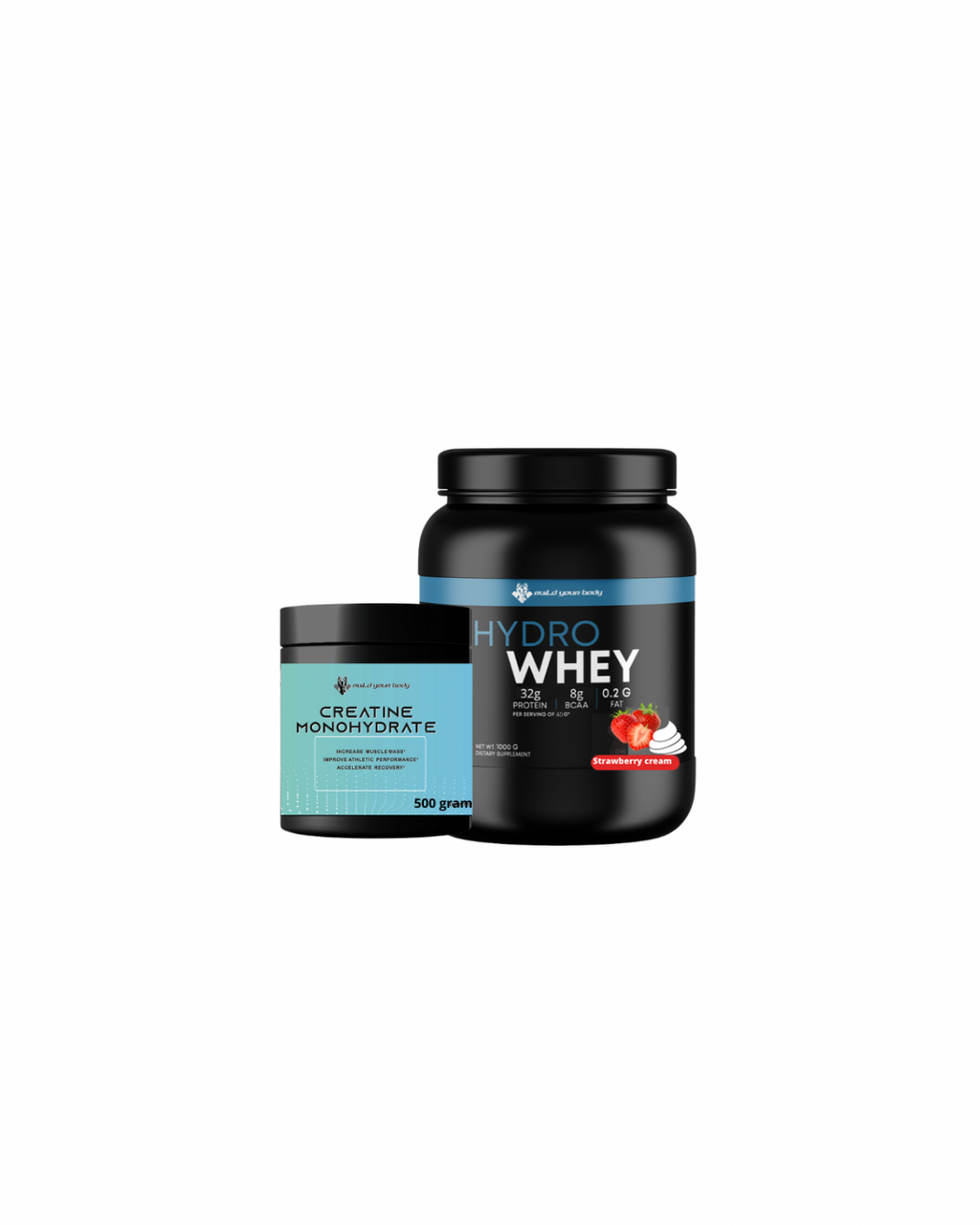 Hydro whey 1kg , creatine 500 gram combi deal